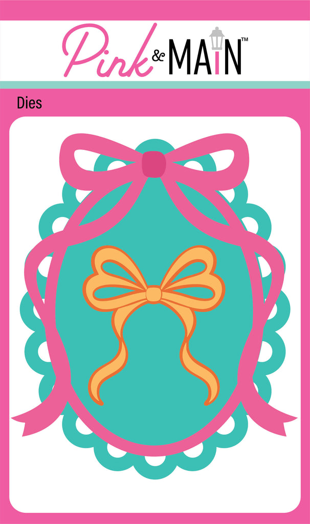 Fancy Oval with Bow Dies