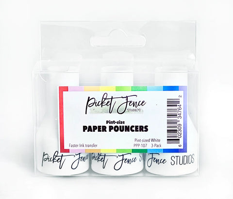 Pouncers en papier de la taille d'une pinte - Blanc