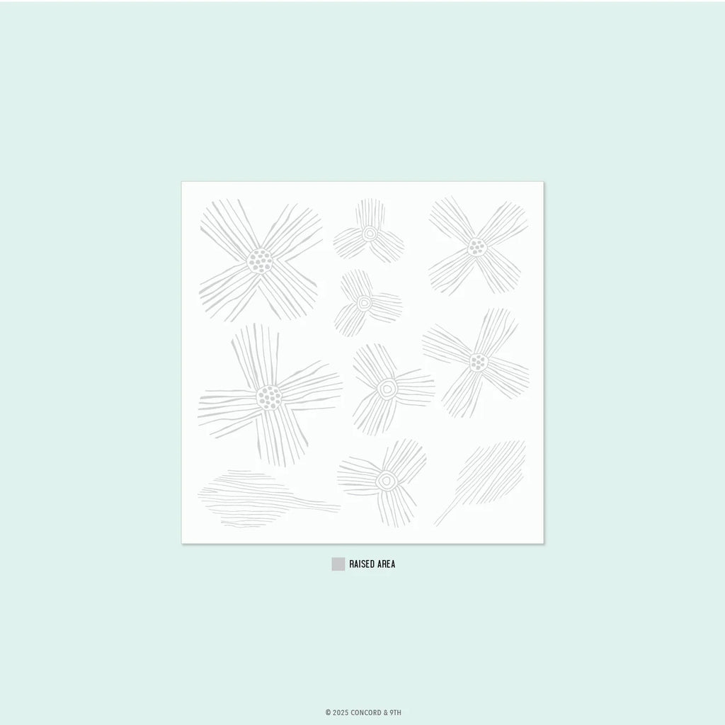 Paper Posy Embossing Folder (2D) 6 x 6