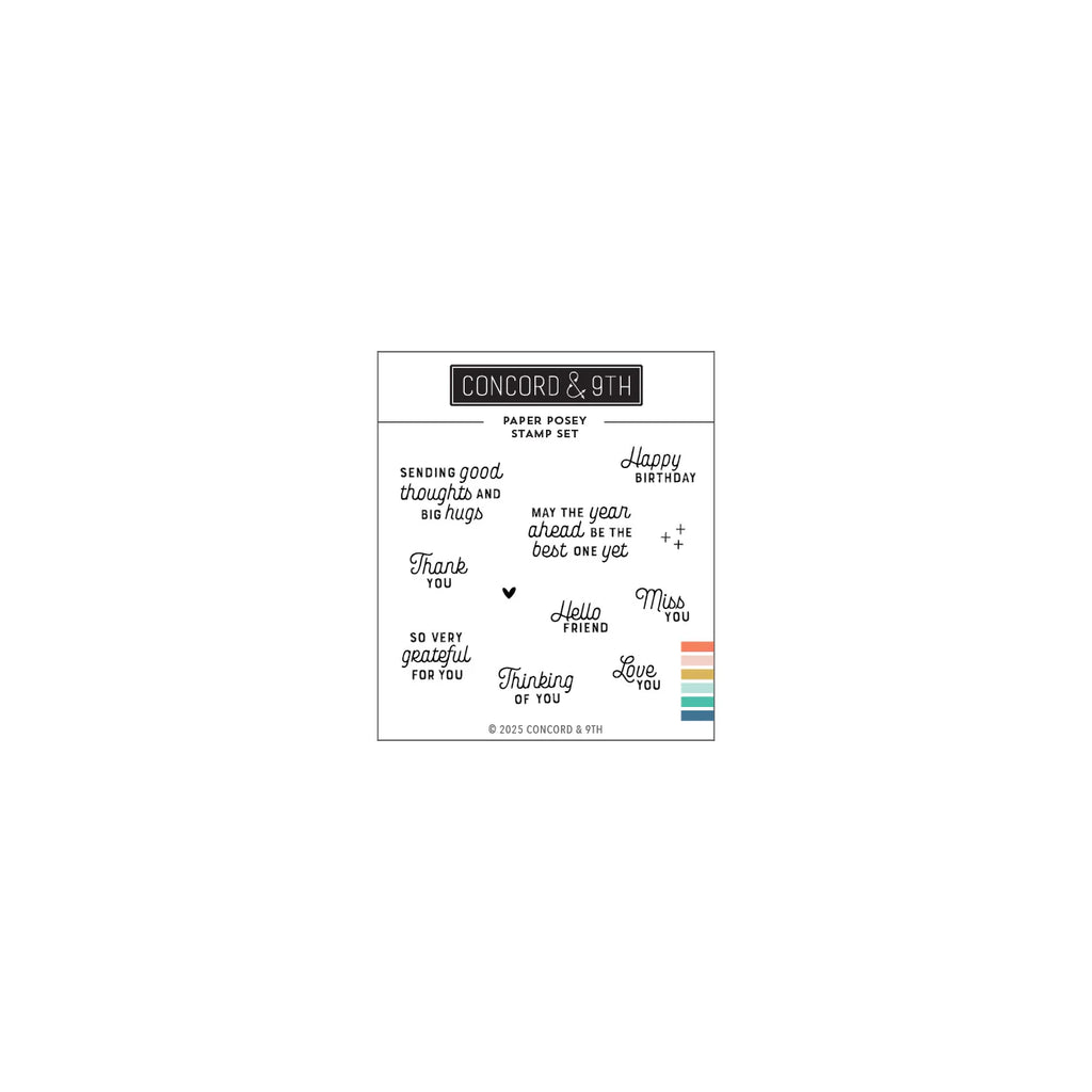 Paper Posy Stamp Set (3 x 3)