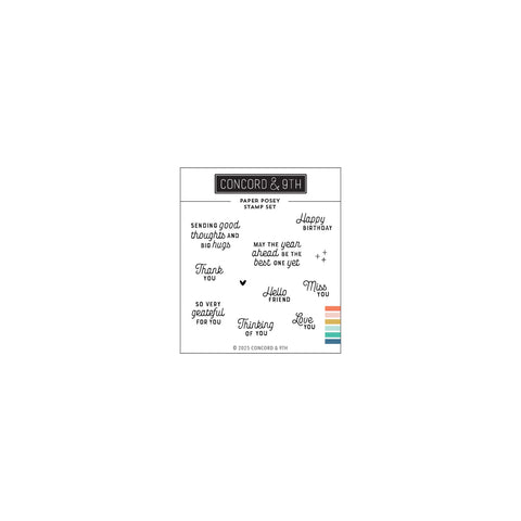 Paper Posy Stamp Set (3 x 3)
