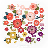 Paper Posy Stamp Set (3 x 3)
