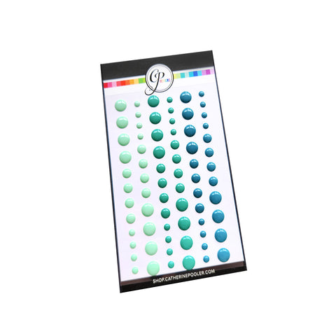 Party Green-Blues Enamel Dots