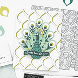 Patterned Peacock Embossing Folder (4.75 x 6)