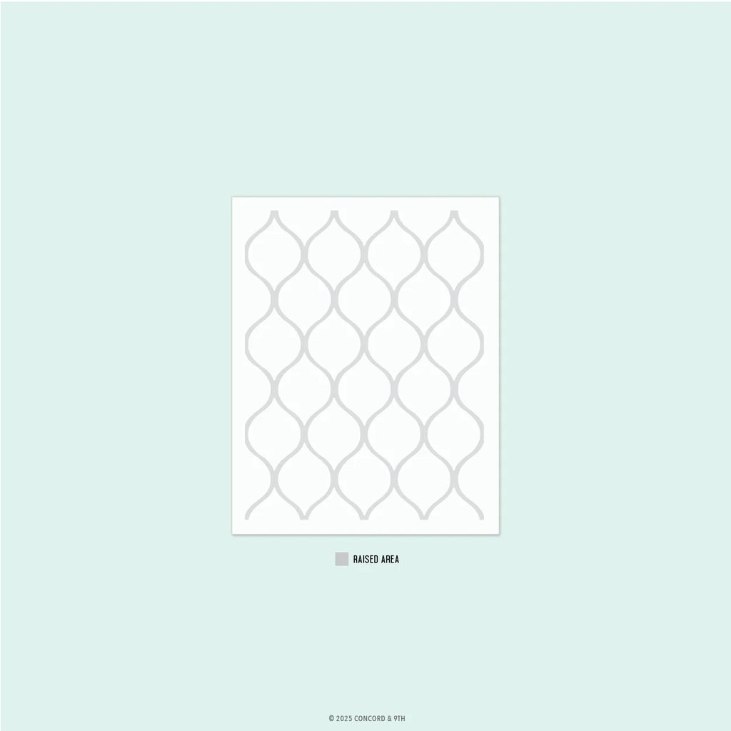 Patterned Peacock Embossing Folder (4.75 x 6)