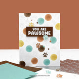 Paw Prints Double Card Front Die