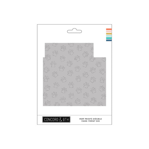 Paw Prints Double Card Front Die