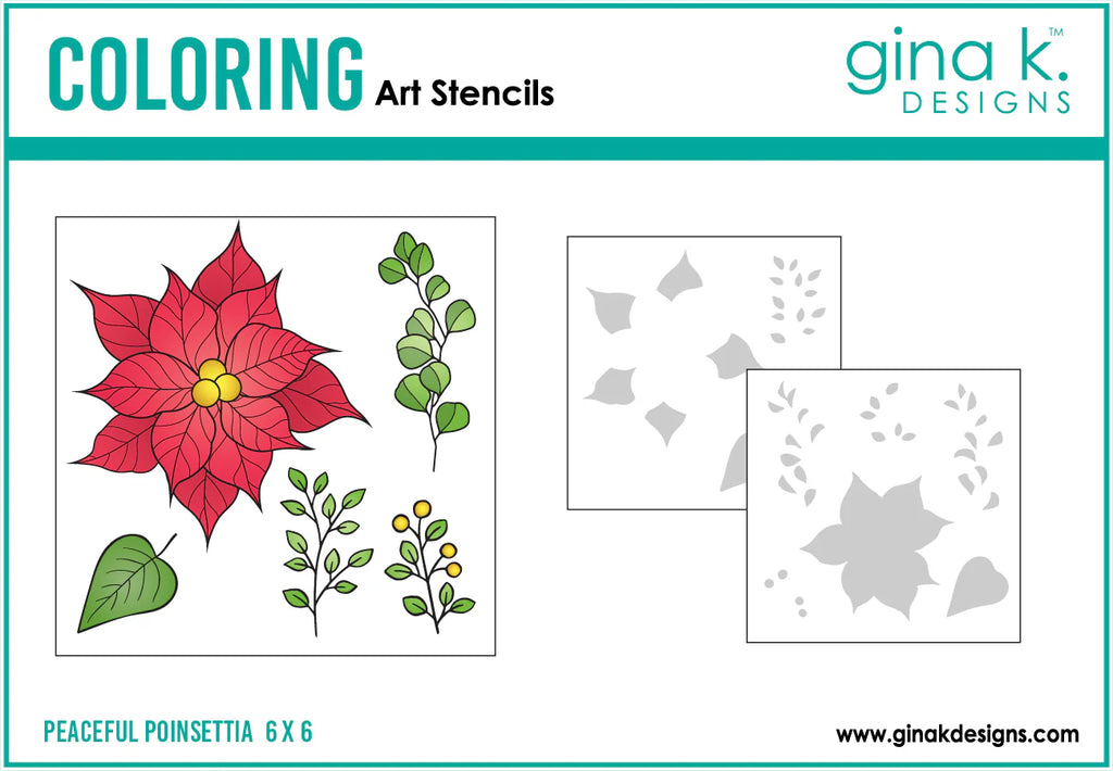Peaceful Poinsettia Stencils