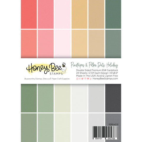Pinstripes & Polka Dots: Holiday Paper Pad 6x8.5 - 24 Double Sided Sheets