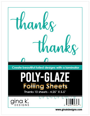 Feuilles d'aluminium Poly-Glaze - Merci