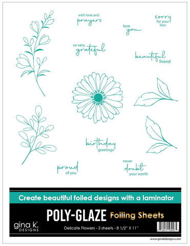 POLY-GLAZE Foiling Sheets- Delicate Flowers