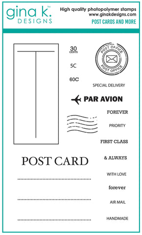 Post Cards and More Stamp Set