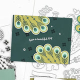 Pretty Peacock Stamp Set (6 x 8)