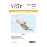 Daisy Mouse Cling Rubber Stamp from the Spring Collection by House-Mouse Designs