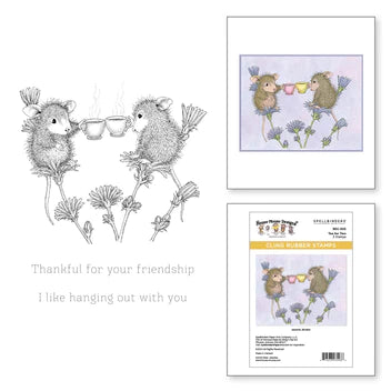 Tea for Two Cling Rubber Stamp from the Spring Collection House-Mouse Designs