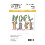 Ensemble de tampons en caoutchouc Noel Cling de la collection House-Mouse Holiday
