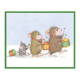 Ensemble de tampons en caoutchouc étirables Drummer Mice de la collection House-Mouse Holiday