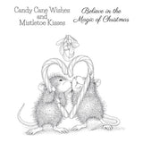 Ensemble de tampons en caoutchouc étirables Mistletoe Kiss de la collection House-Mouse Holiday