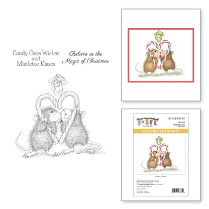 Mistletoe Kiss Cling Rubber Stamp Set from the House-Mouse Holiday Collection