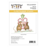 Ensemble de tampons en caoutchouc étirables Mistletoe Kiss de la collection House-Mouse Holiday