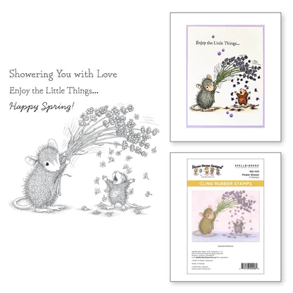 Flower Shower Cling Rubber Stamp Set from the House-Mouse Spring Has Sprung Collection