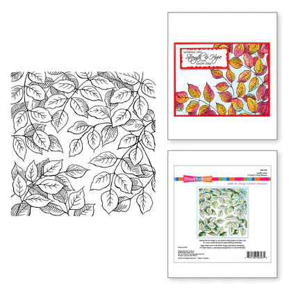 Stampendous Leafy Lines Cling Rubber Stamp Set from the Beautiful Backgrounds Collection