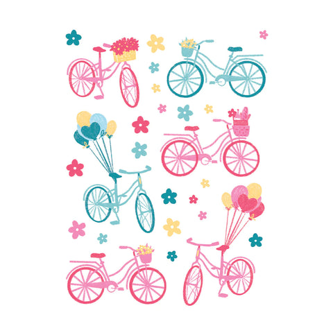Floral & Balloon Bicycles Hero Transfers
