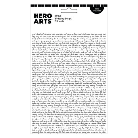 Hero Arts Birdsong Script Hero Transfers