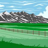 Range Scene Layering Set of 6 Stencils