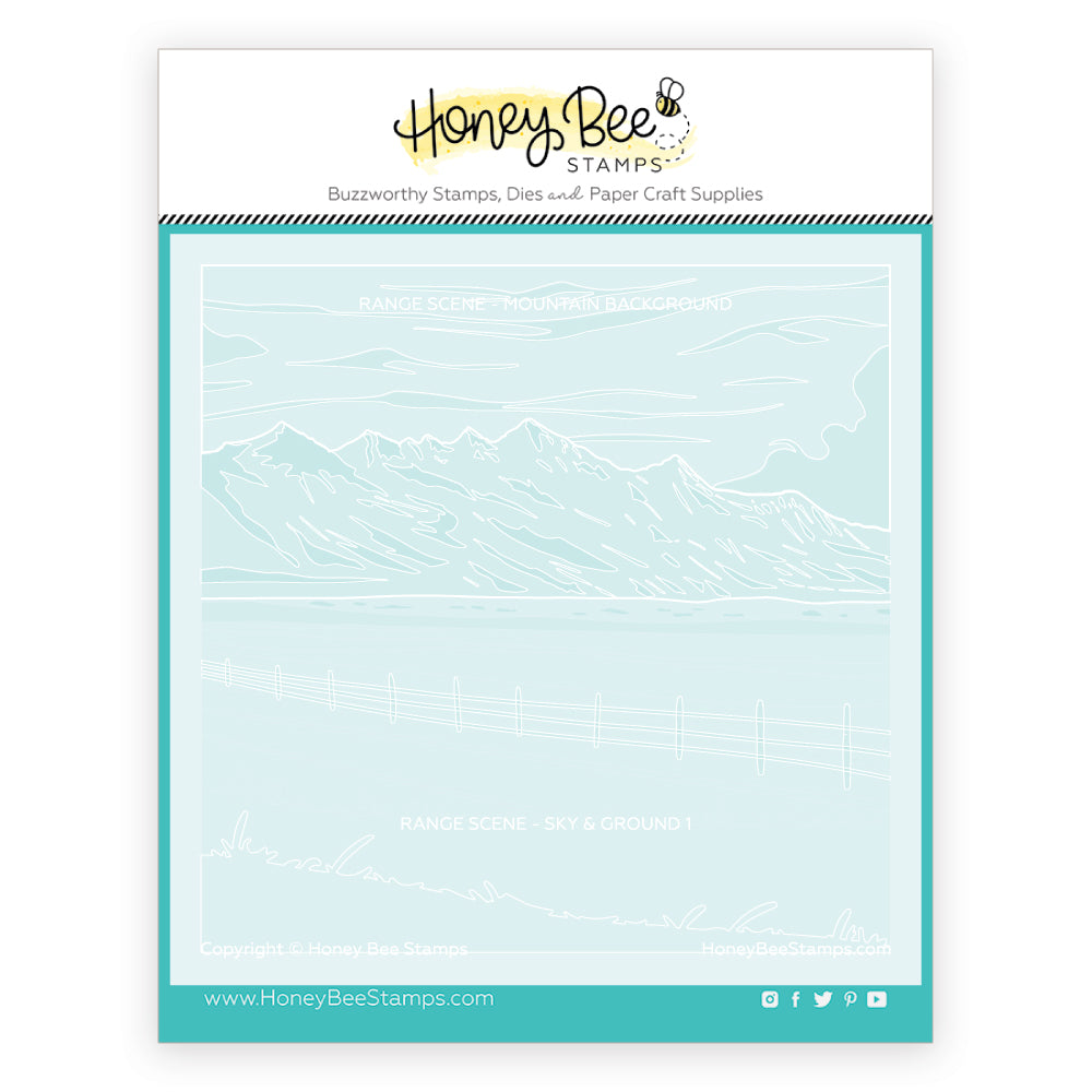 Range Scene Layering Set of 6 Stencils