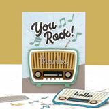 Retro Radio Stamp Set (4" x 6")