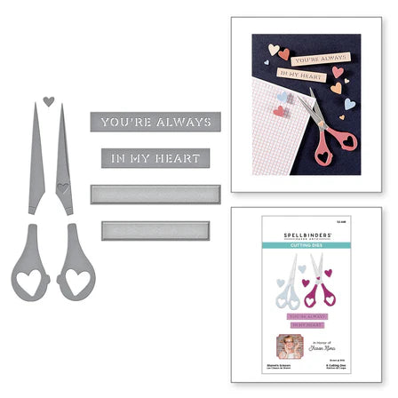 Sharon's Scissors Etched Dies in Honor of Sharon Klima