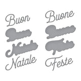 Italian Holiday Sentiments Etched Dies from the International Holiday Sentiments Collection