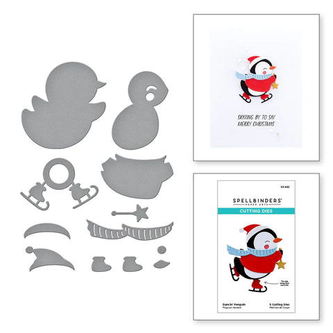 Matrices gravées Dancin' Penguin de la collection Dancin' Christmas