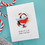 Dancin' Penguin Etched Dies from the Dancin' Christmas Collection
