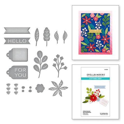 Petite Blooms and Sentiments from the Merry & Bright Collection