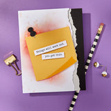 Torn Paper Edges Etched Dies from the Take Note Collection