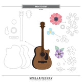 Mini Guitar Etched Dies from the Bibi's Musical Notes Collection by Bibi Cameron