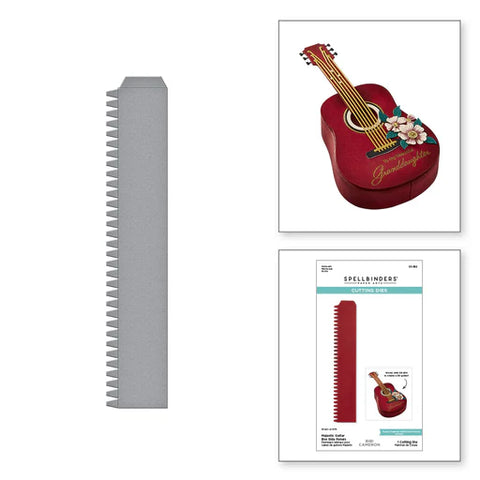 Majestic Guitar Box Side Panels Etched Dies from the Bibi's Musical Notes Collection by Bibi Cameron