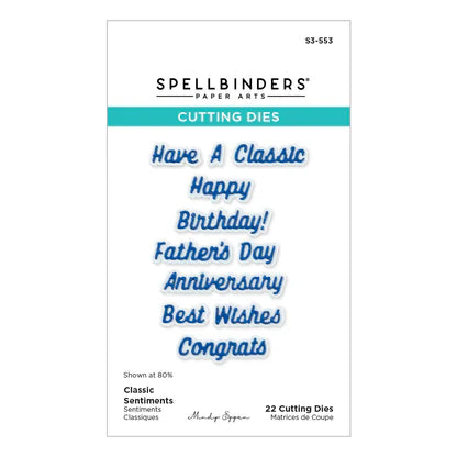 Classic Sentiments Etched Dies from the Classic Road Legends Collection by Mindy Eggen