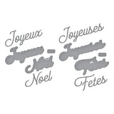 French Holiday Sentiments Etched Dies from the International Holiday Sentiments Collection