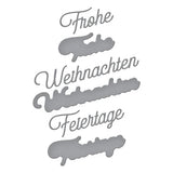 German Holiday Sentiments Etched Dies from the International Holiday Sentiments Collection