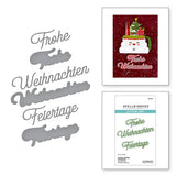 German Holiday Sentiments Etched Dies from the International Holiday Sentiments Collection