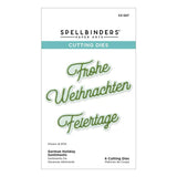 German Holiday Sentiments Etched Dies from the International Holiday Sentiments Collection
