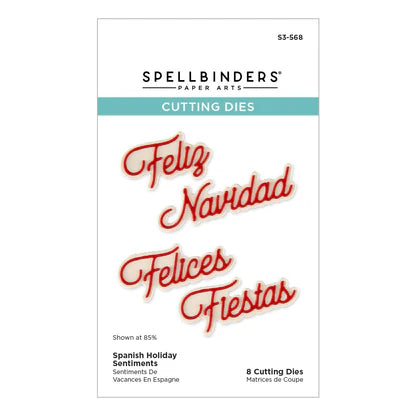 Spanish Holiday Sentiments Etched Dies from the International Holiday Sentiments Collection
