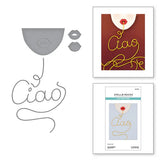 Ciao Spaghetti Etched Dies from the La Dolce Vita Collection