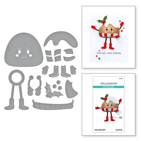 Matrices gravées Dancin' Figgy Pudding de la collection Dancin' Christmas