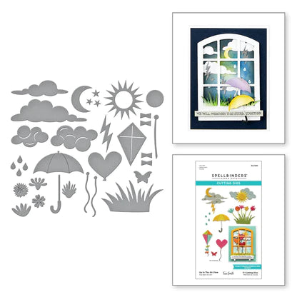 Up In The Air View Etched Dies from the Windows with a View Collection by Tina Smith
