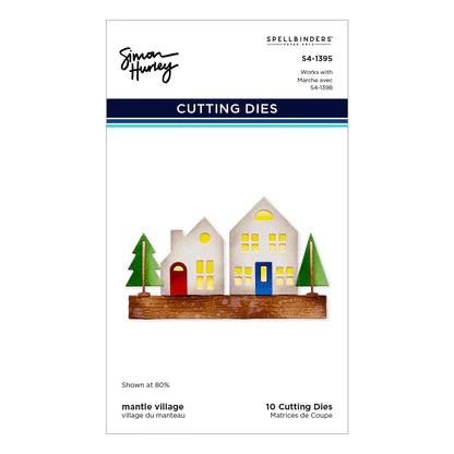 Mantle Village and Decorations Etched Dies Bundle from the Timeless Tr ...