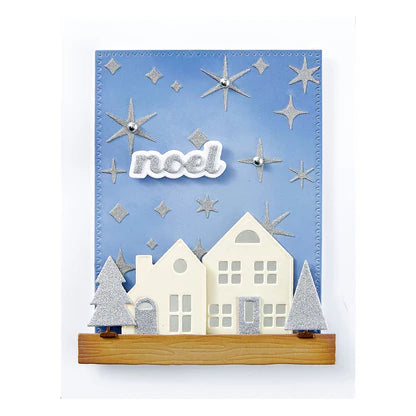 Mantle Village and Decorations Etched Dies Bundle from the Timeless Tr ...